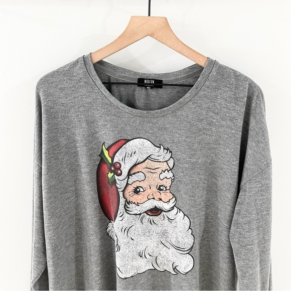Modern Canvas ‘Santa Claus’ Pullover Sweatshirt Gray Size XXL - Picture 2 of 5